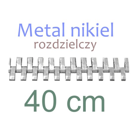 MENR  40cm zamek metal. NIKIEL rozdz.    WYBÓR KOLORÓW